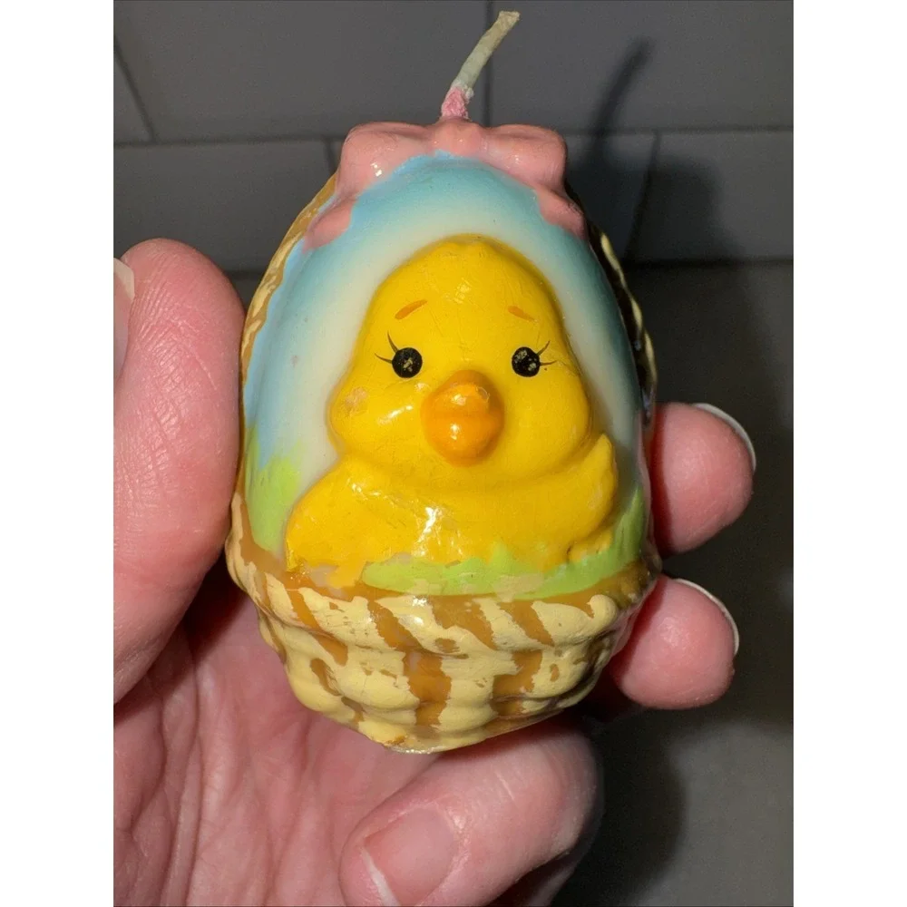 Russ‎ Vintage Easter Candles Set Of 2, Bunnies 2 Sided